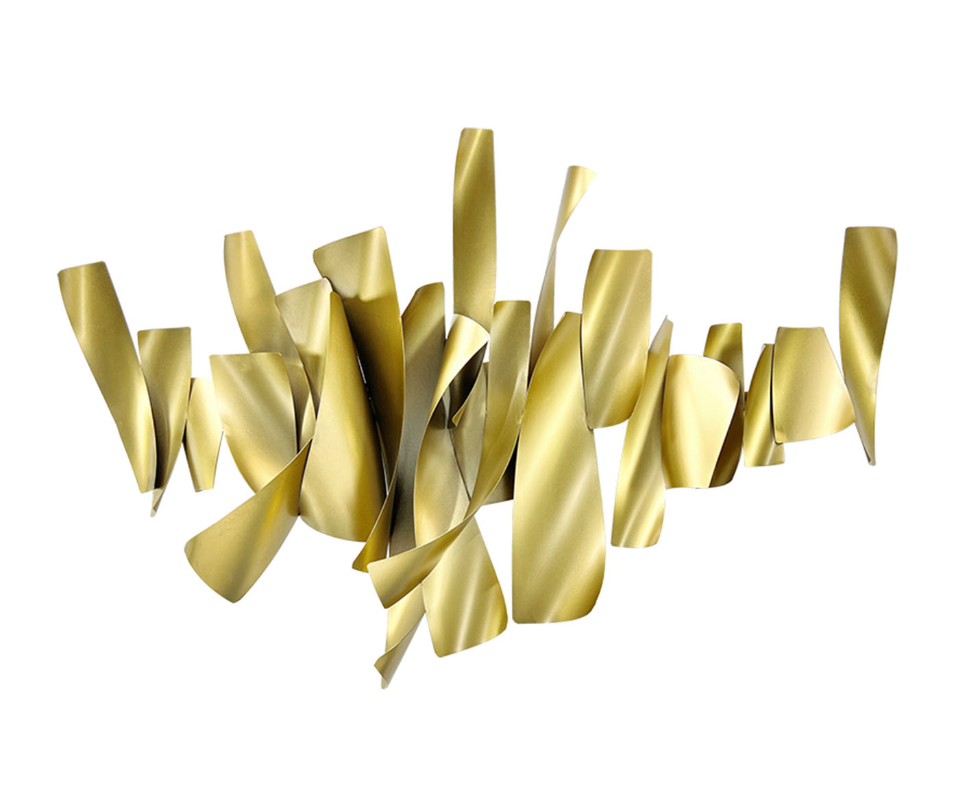 Adorno para Parede em A&ccedil;o Abstrata III Dourado image number 0