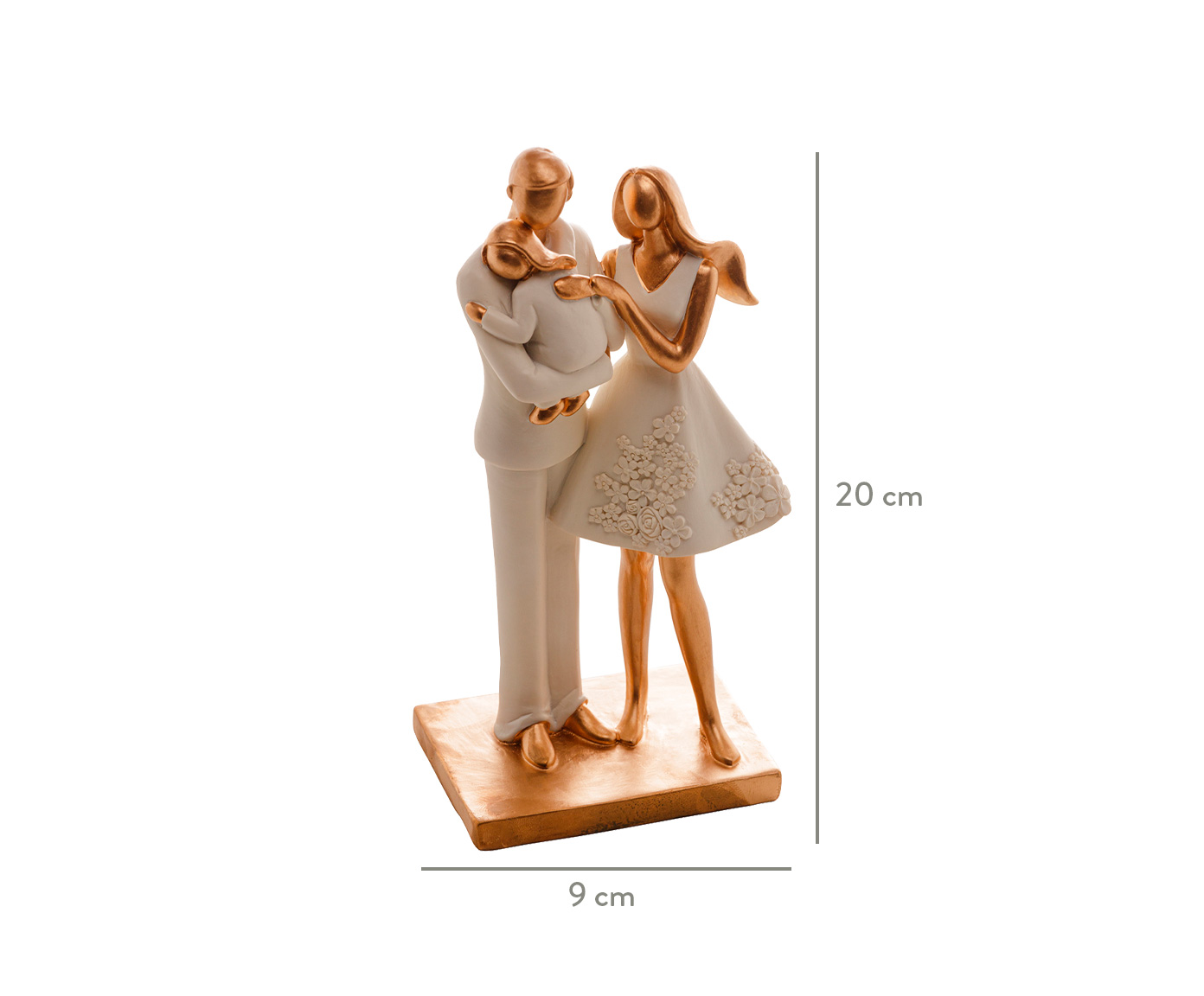 Escultura em Resina Fam&iacute;lia - Branco image number 8
