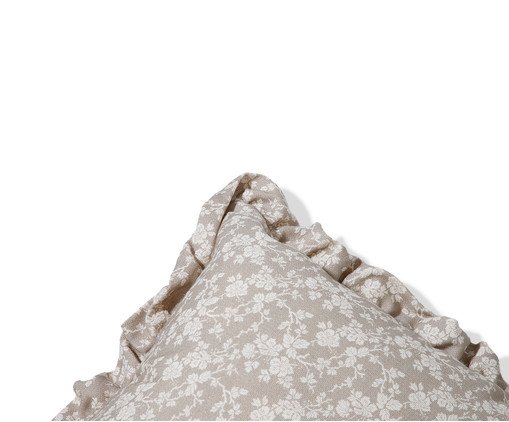Capa de Almofada Estampada com Babados Floral Dora Bege image number 2