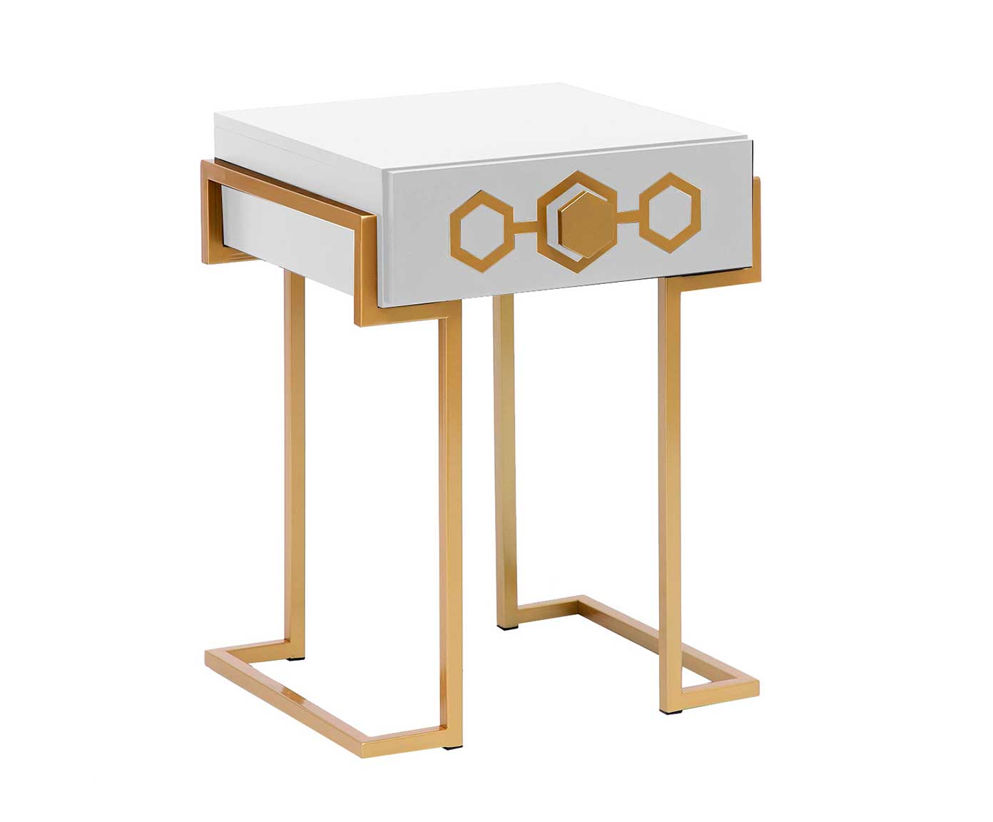 Mesa de Cabeceira Glam - Branco - image 0