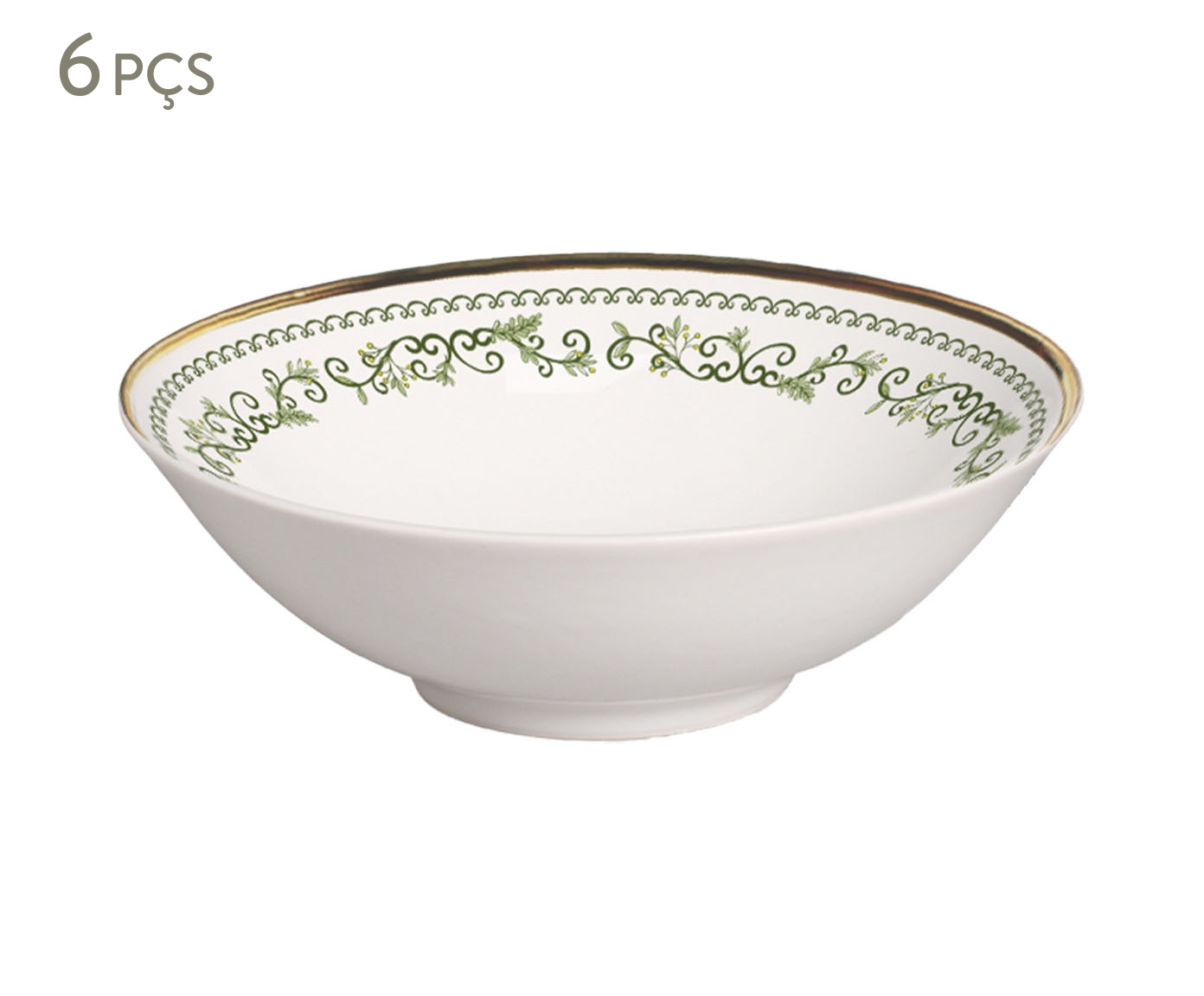 Jogo de Bowls Christmas com Filete Dourado - image 0