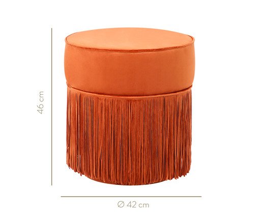 Puff Franja Simples - Vinho image number 7