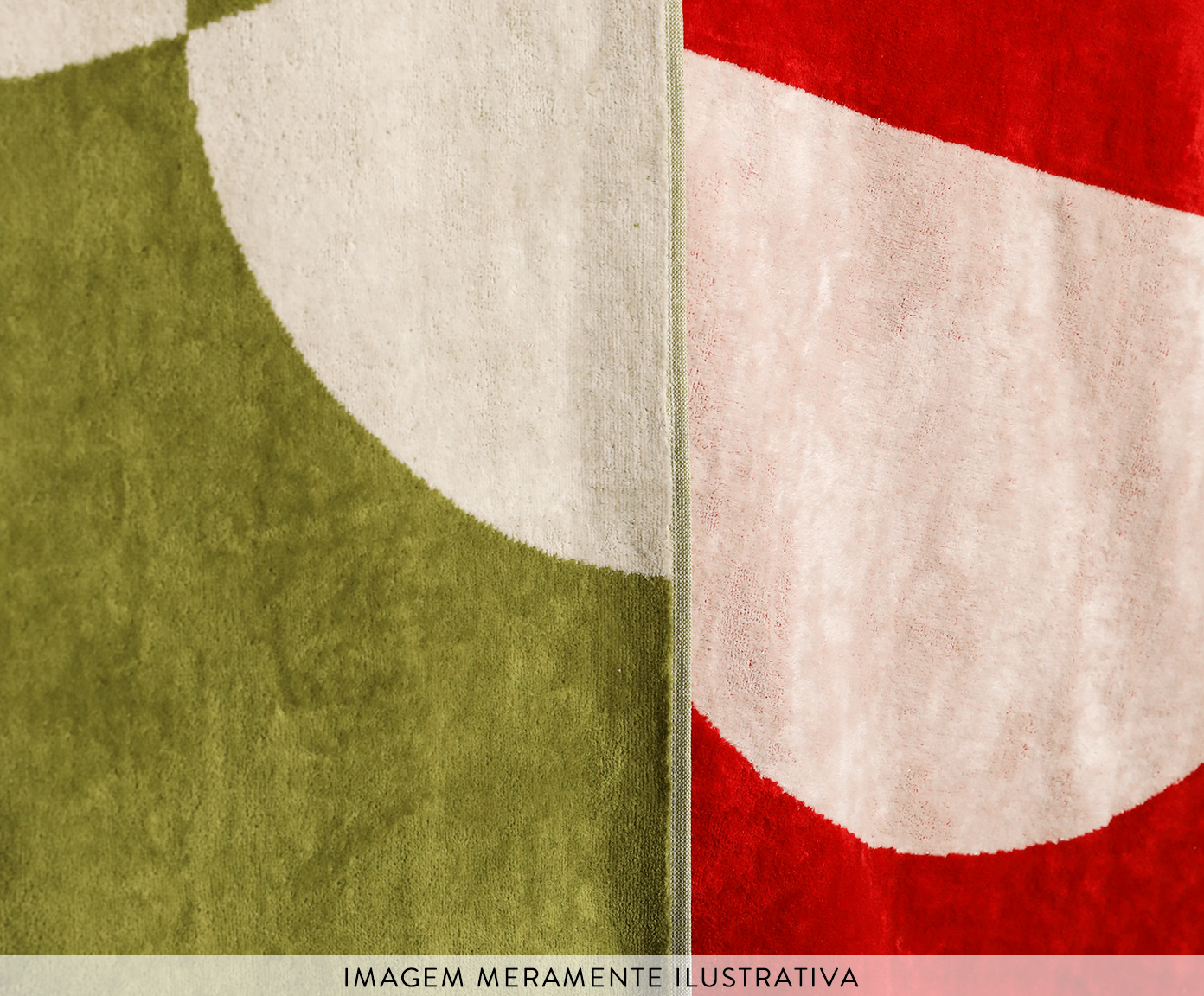 Toalha de Praia Solenne Verde e Off-White image number 9