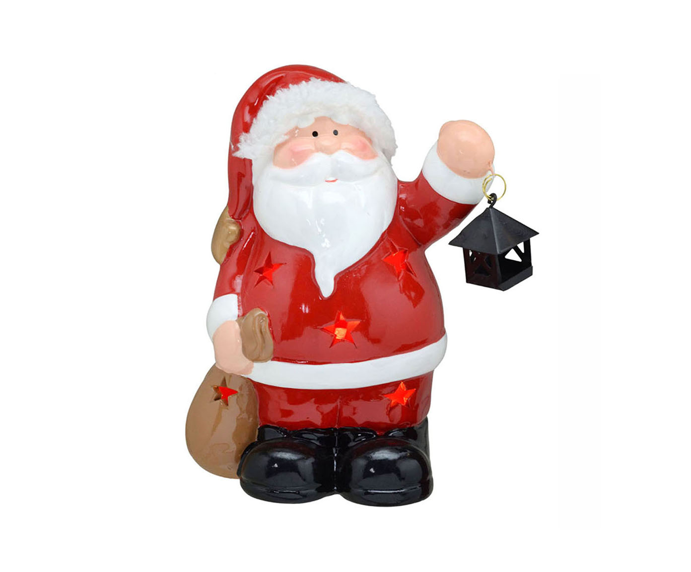 Adorno Papai Noel Holding Lamp com Luz - image 0