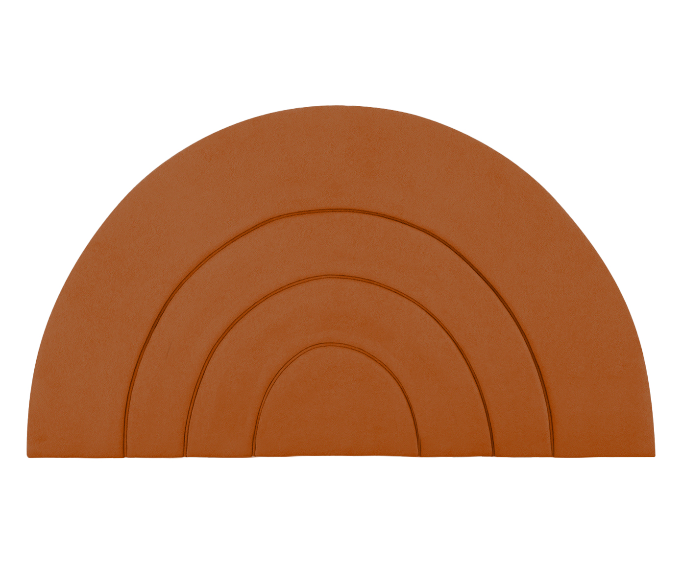 Cabeceira em Boucle Aveludado Arco Terracota image number 0