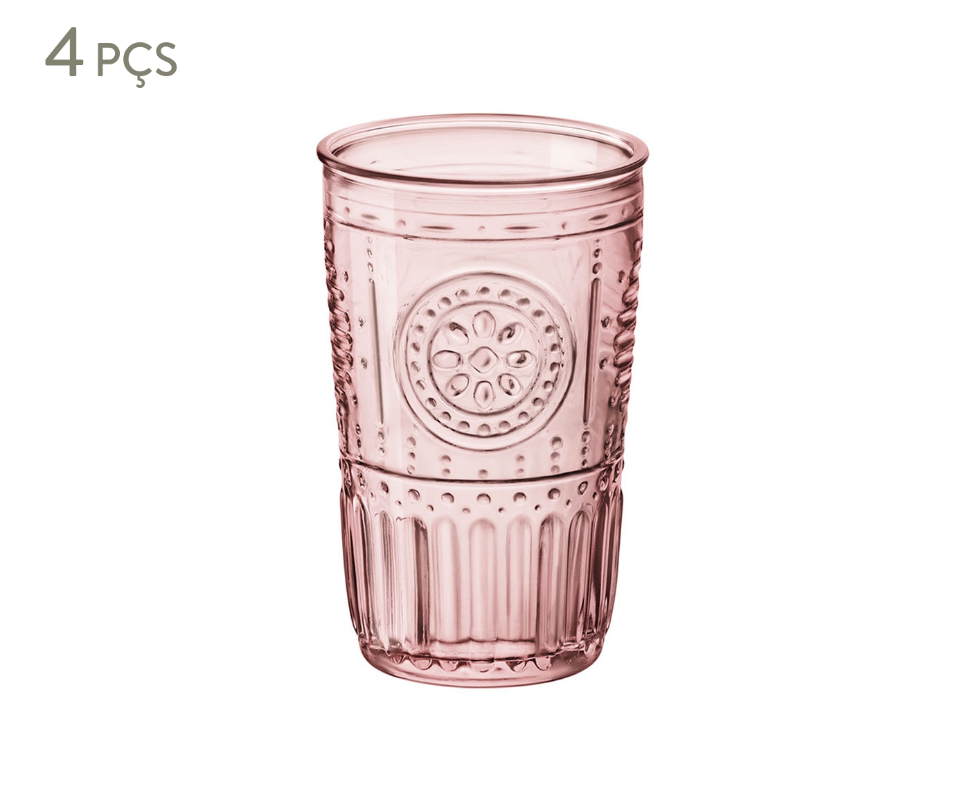 Jogo de Copos Cooler Romantic Rosa image number 0