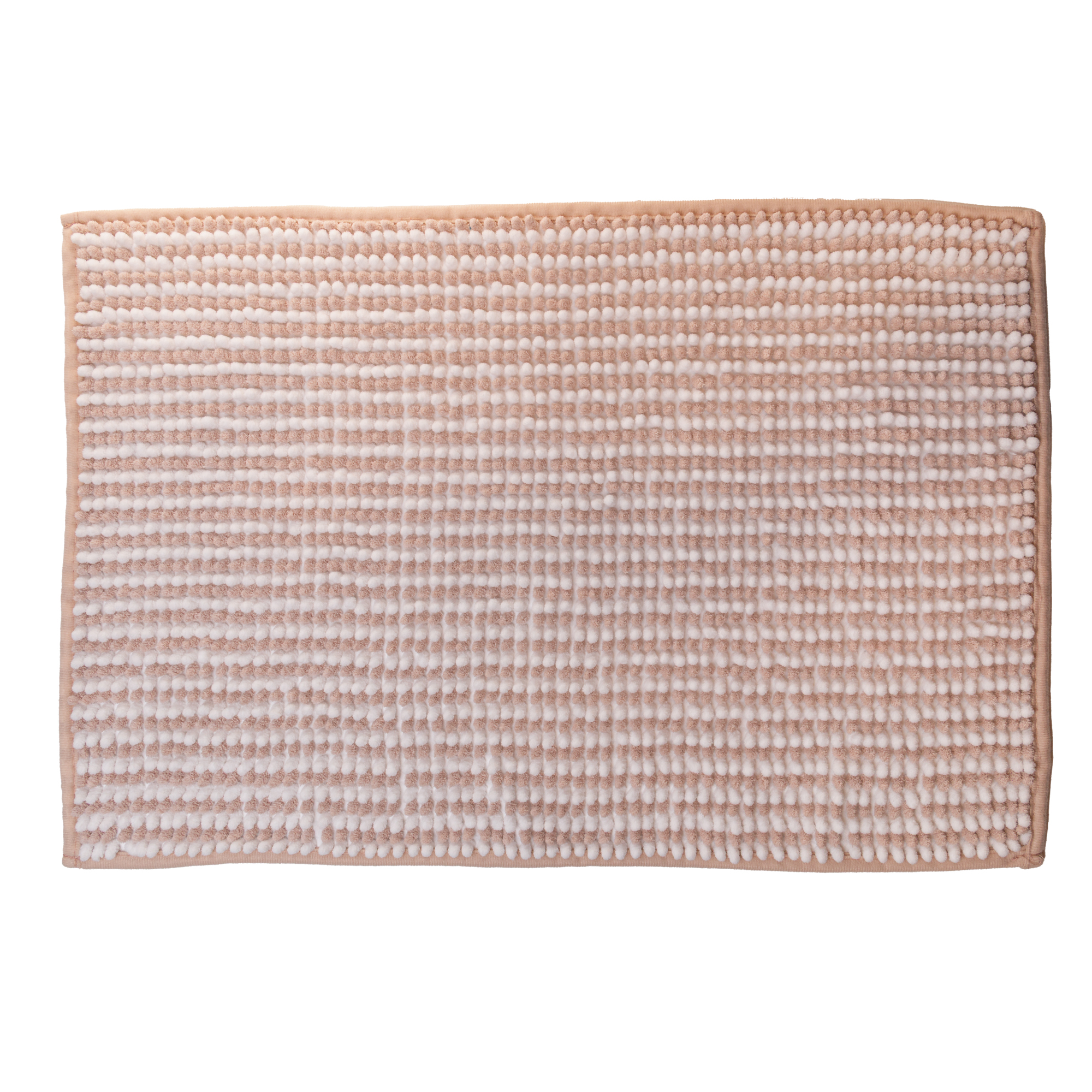 Tapete para Banheiro Comfort Branco e Bege Chenille - image 0