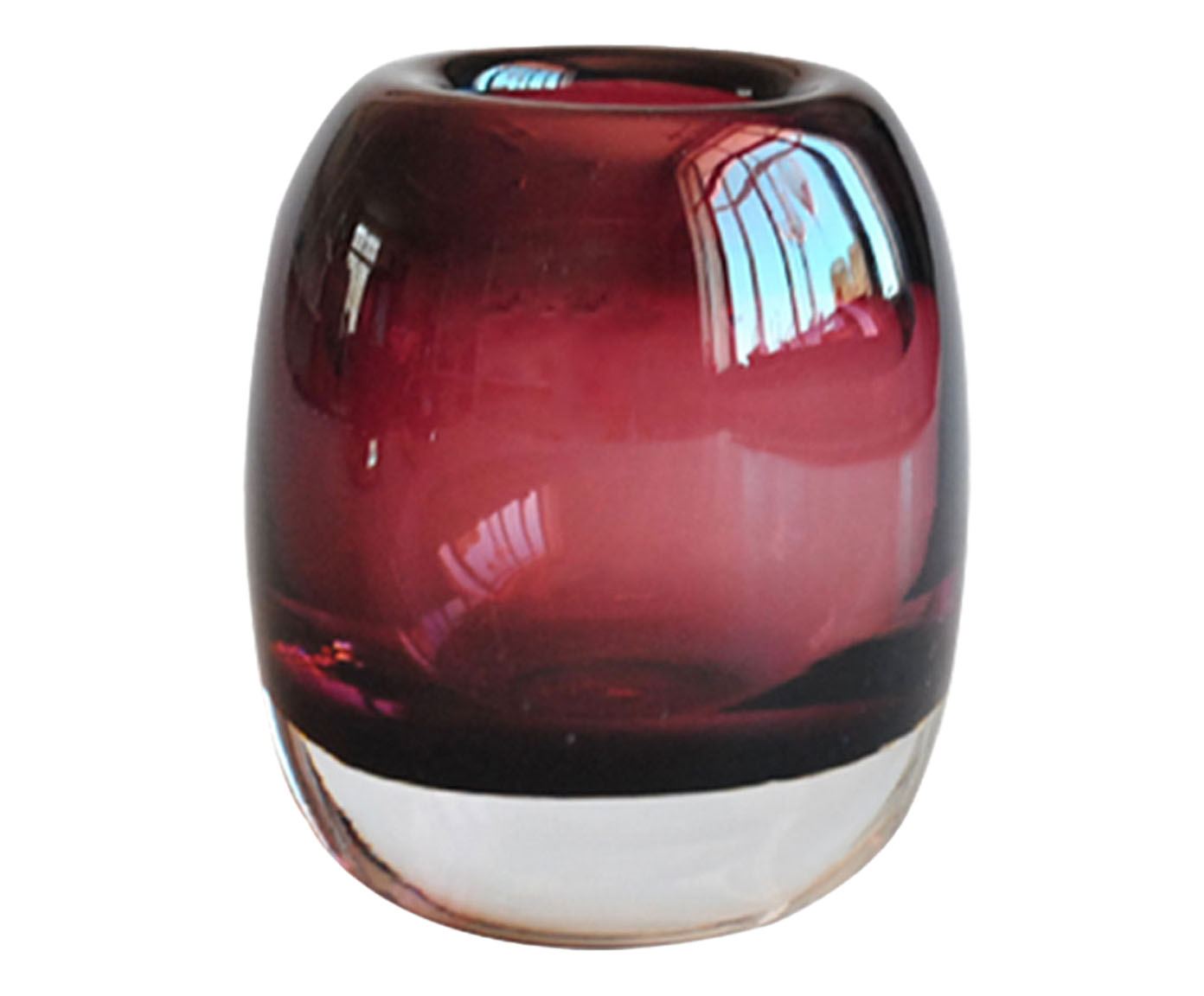Vaso Murano Vinho e Preto image number 0