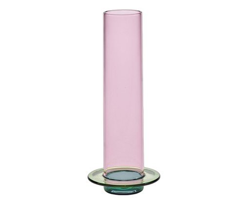Vaso Glass Towers Verde e Roxo image number 0