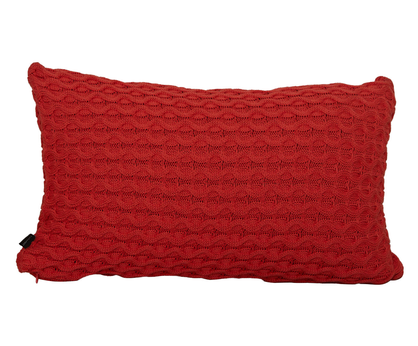 Almofada em Tricot Entrelace - Coral - image 0