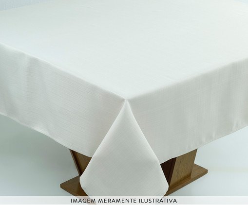Toalha de Mesa Quadrada Imperme&aacute;vel Natural image number 1