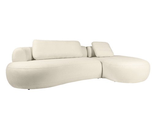Sof&aacute; Laguna by Elle - Chaise Boucl&ecirc; Off-White VI image number 3