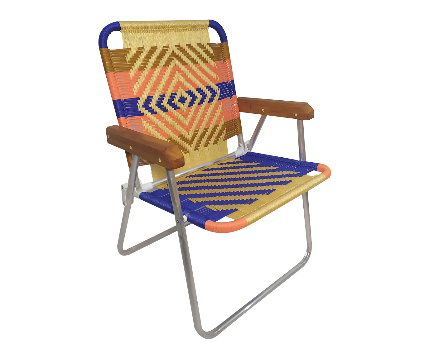 Cadeira de Praia com Bra&ccedil;o Custom Azul Marinho - image 0