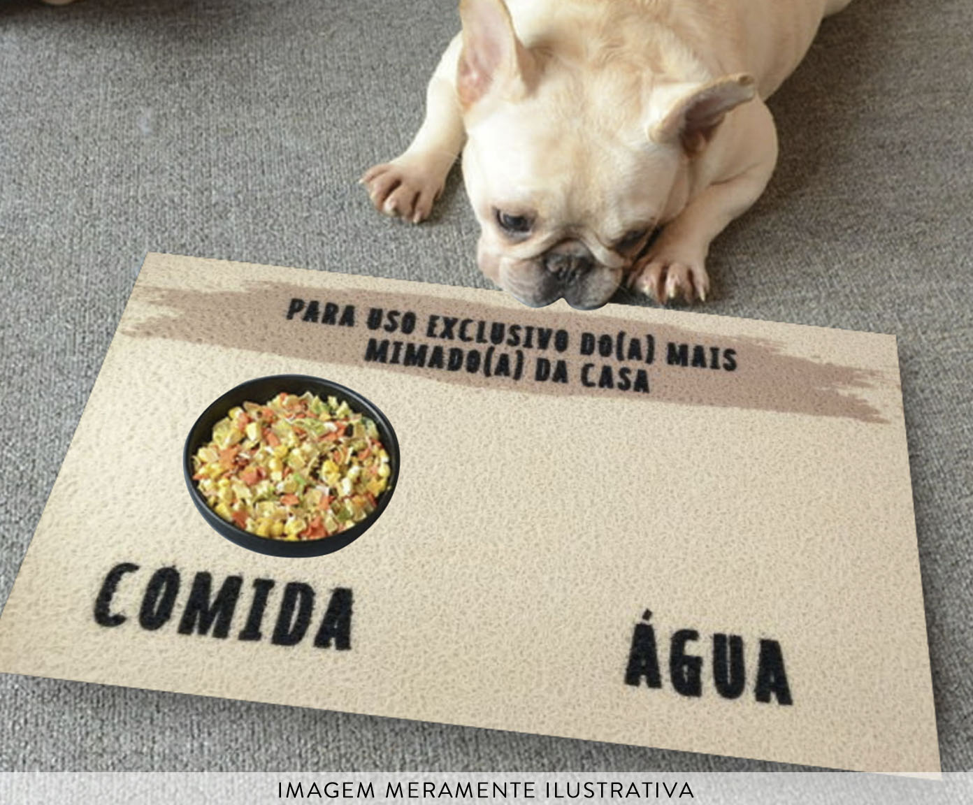 Tapete Comedouro Pet +Mimado Bege image number 1