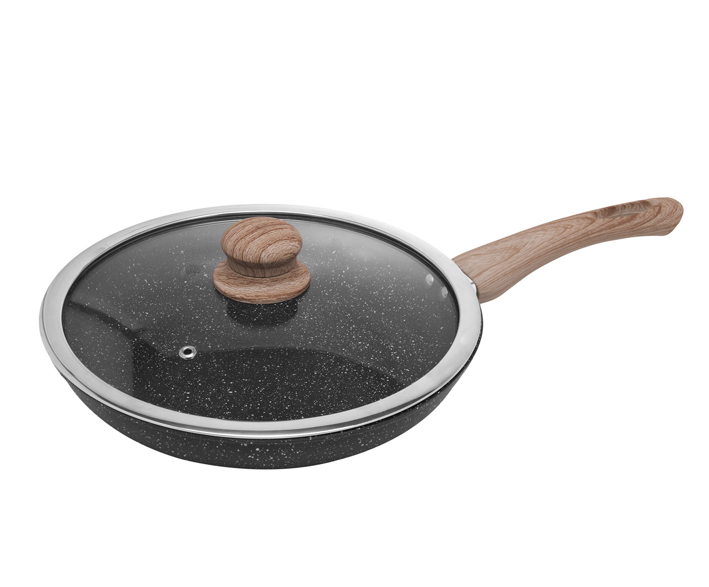 Frigideira de Indu&ccedil;&atilde;o com Revestimento Cer&acirc;mico Granilite Preta - image 1