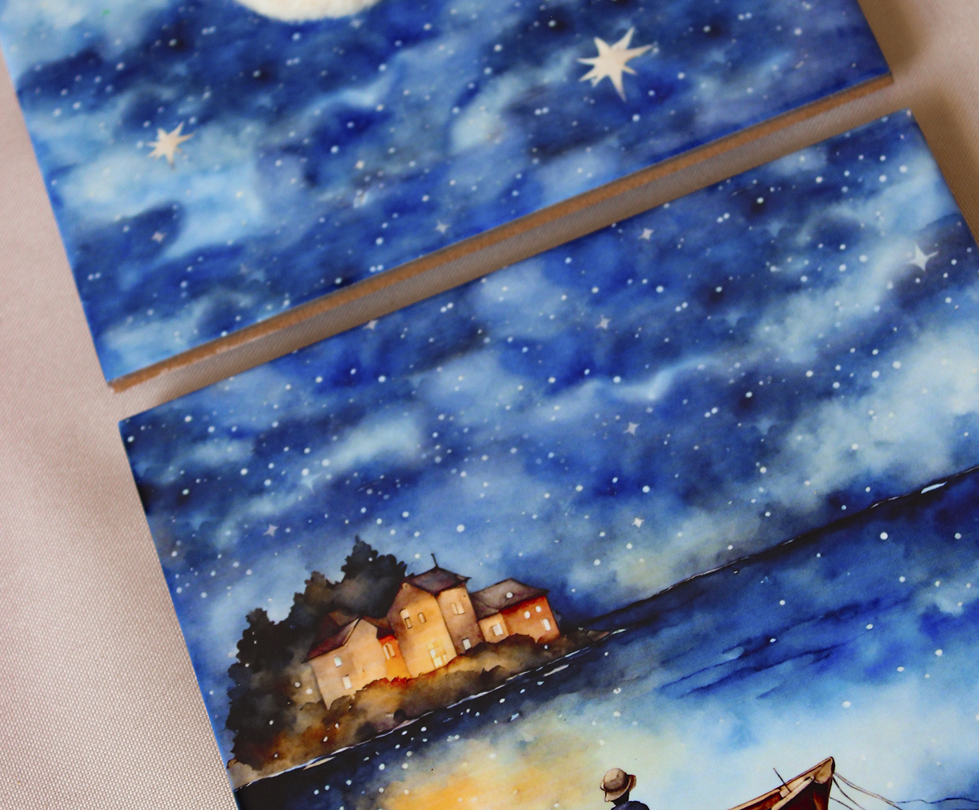 Conjunto de Azulejo Decorativo "Sonho Estrelado" image number 1