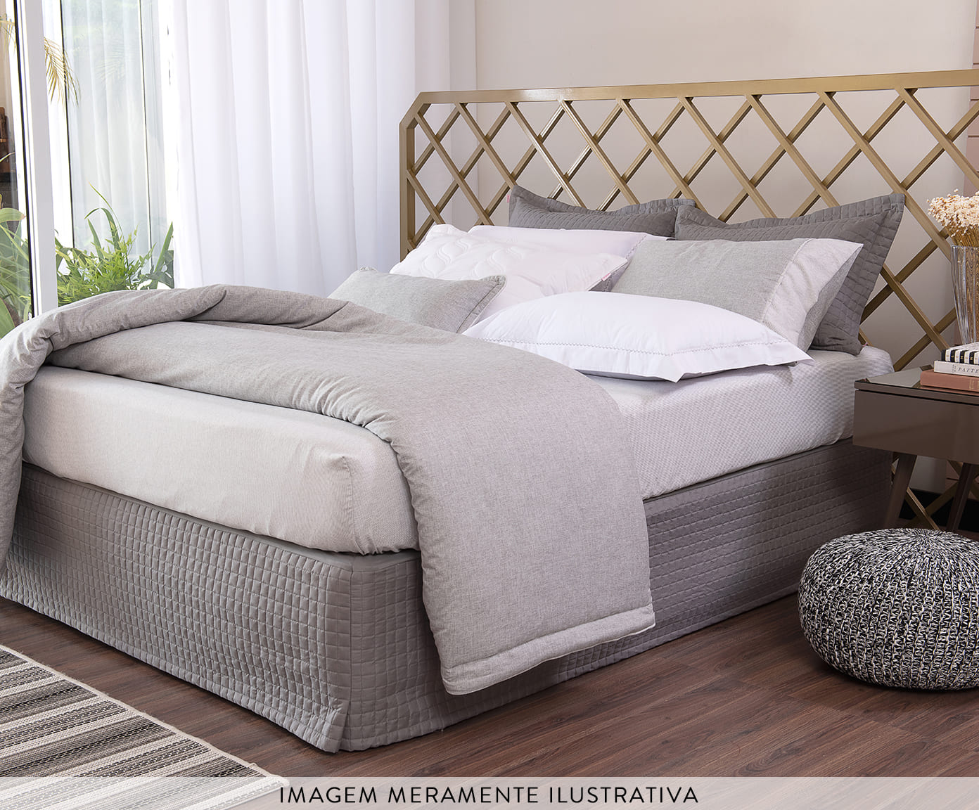 Saia para Cama Box Probox Max Gris image number 2