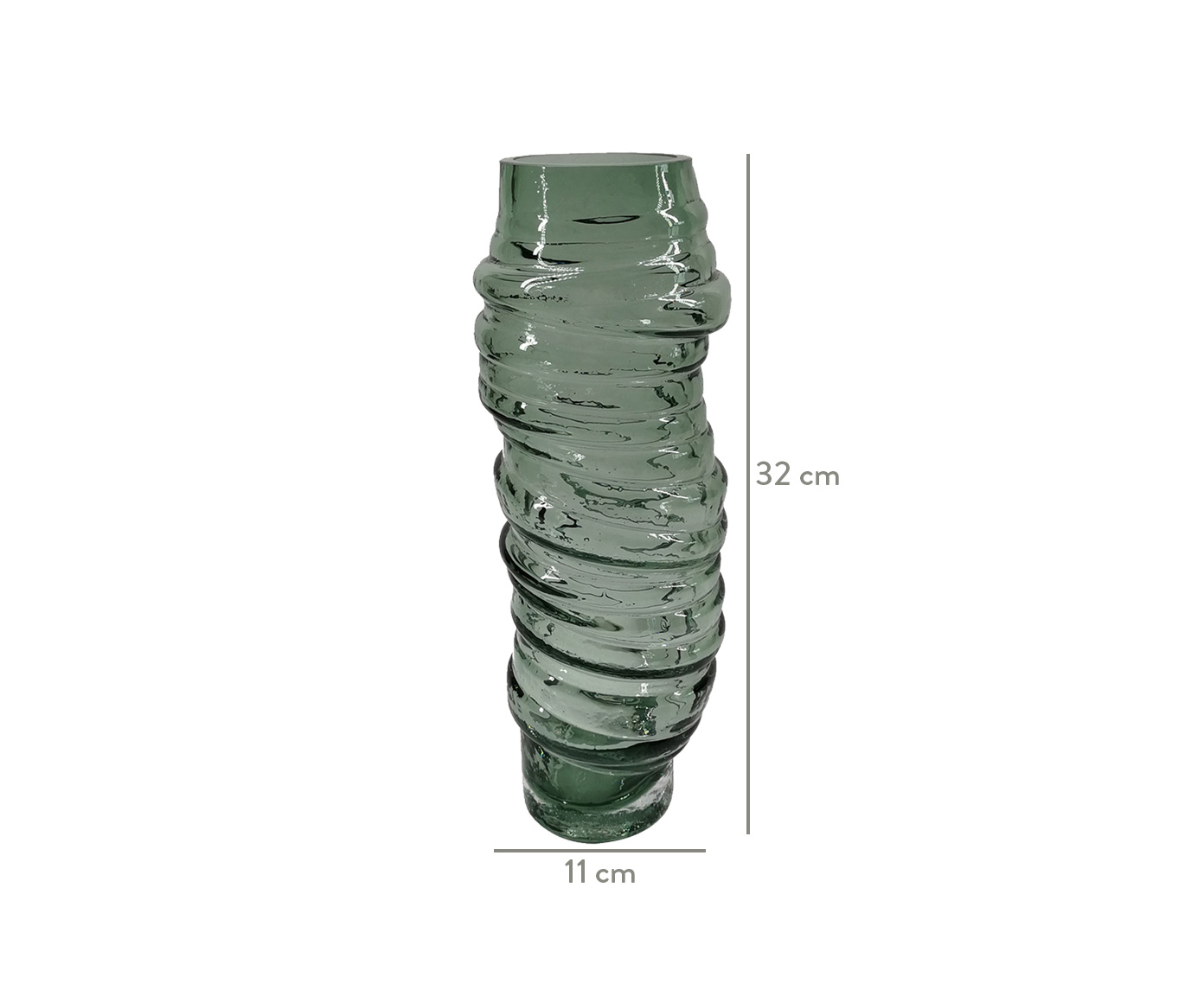 Vaso em Vidro Fei - Fum&ecirc; image number 2
