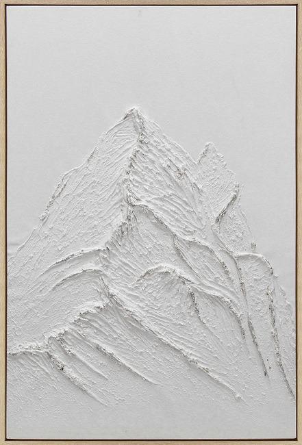 Quadro Montanhas em Gesso Branco St. Moritz B image number 0