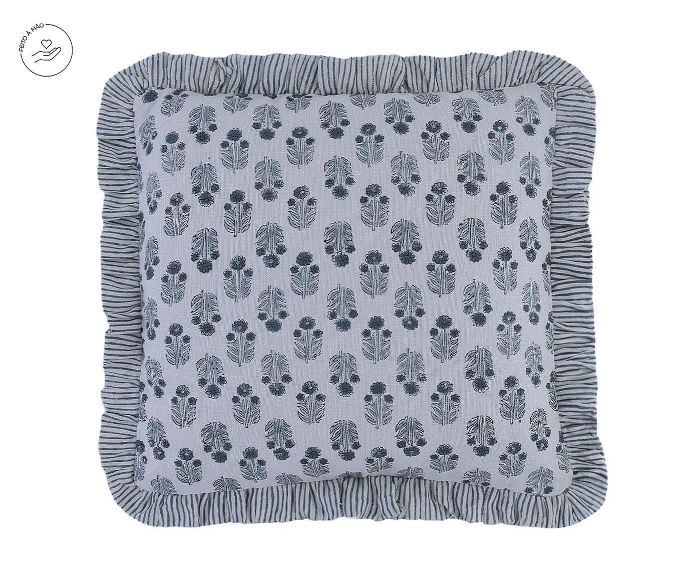 Capa de Almofada Jyoti Off0White e Verde - image 0