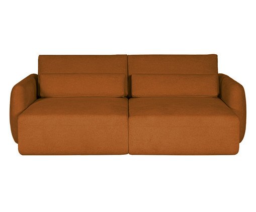 Sof&aacute; Retr&aacute;til Seno I em Boucle Aveludado Terracota image number 12