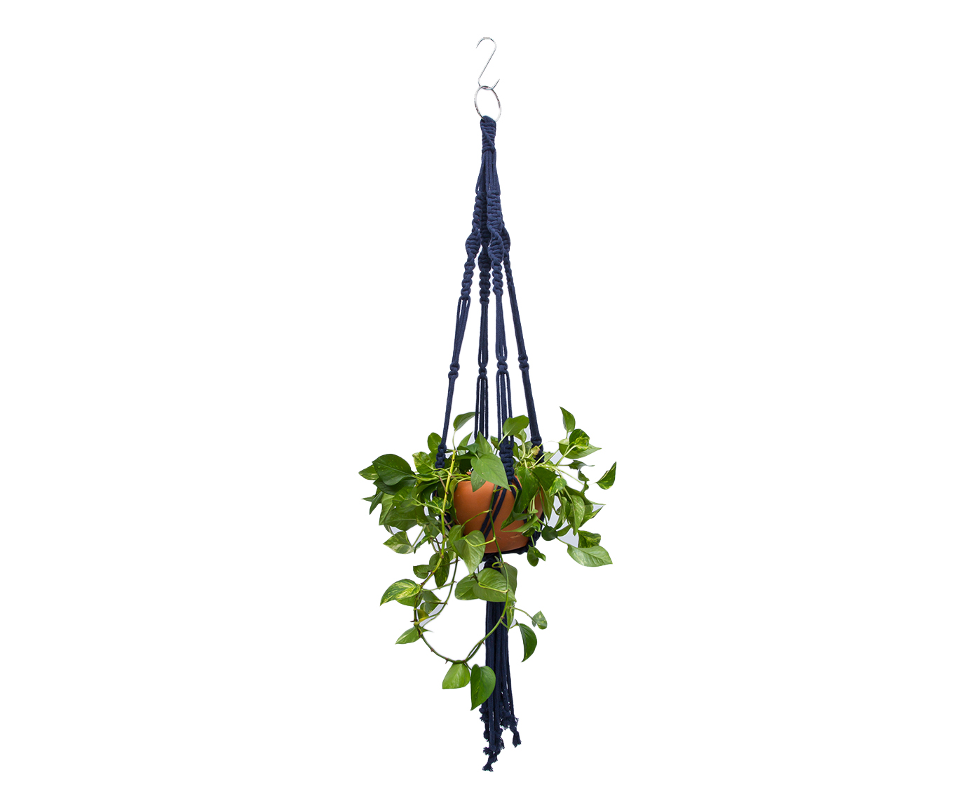 Hanger em Macram&ecirc; Mega Azul Navy - image 0