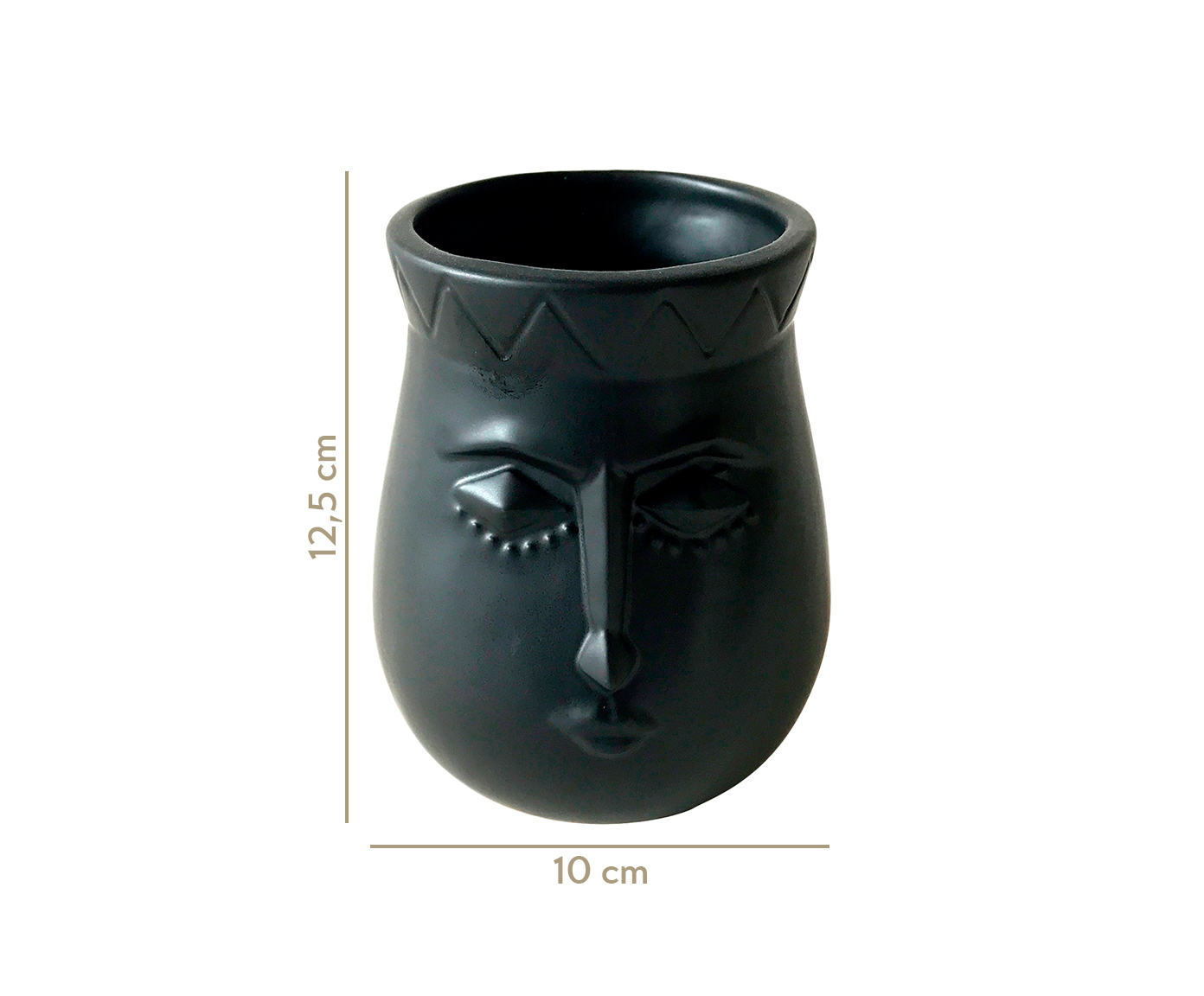 Vaso em Cer&acirc;mica Joana - Preto image number 2