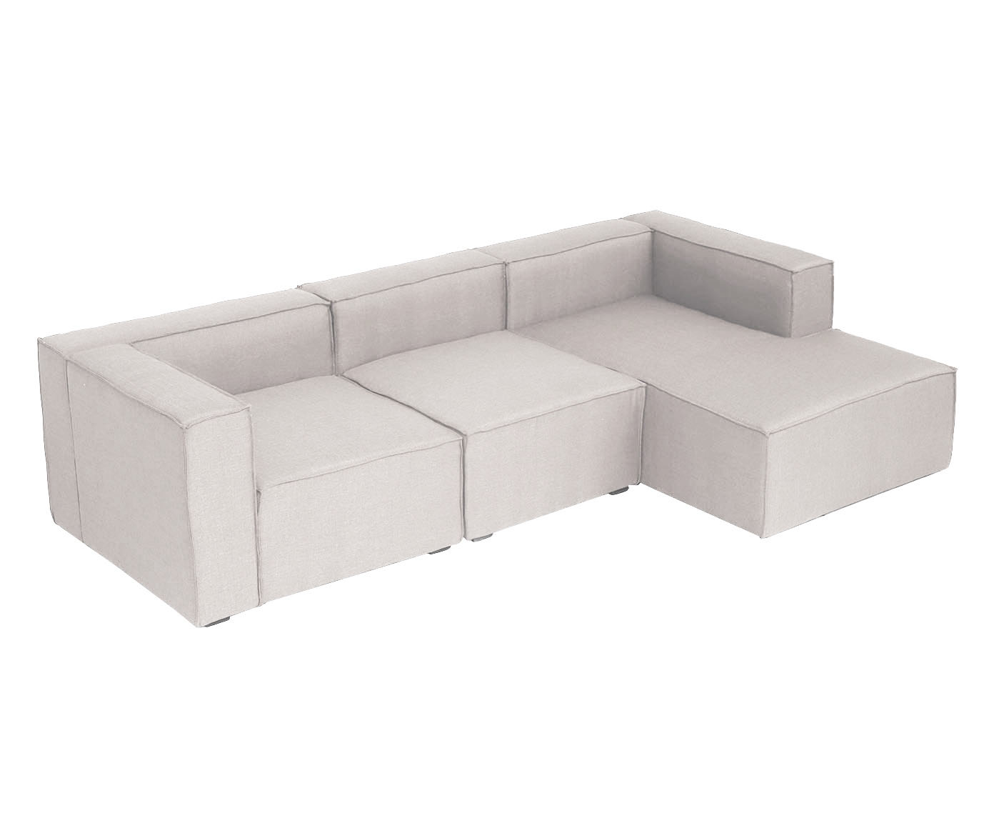 Sof&aacute; 3 M&oacute;dulos Chaise Direito Mensa Fendi image number 2