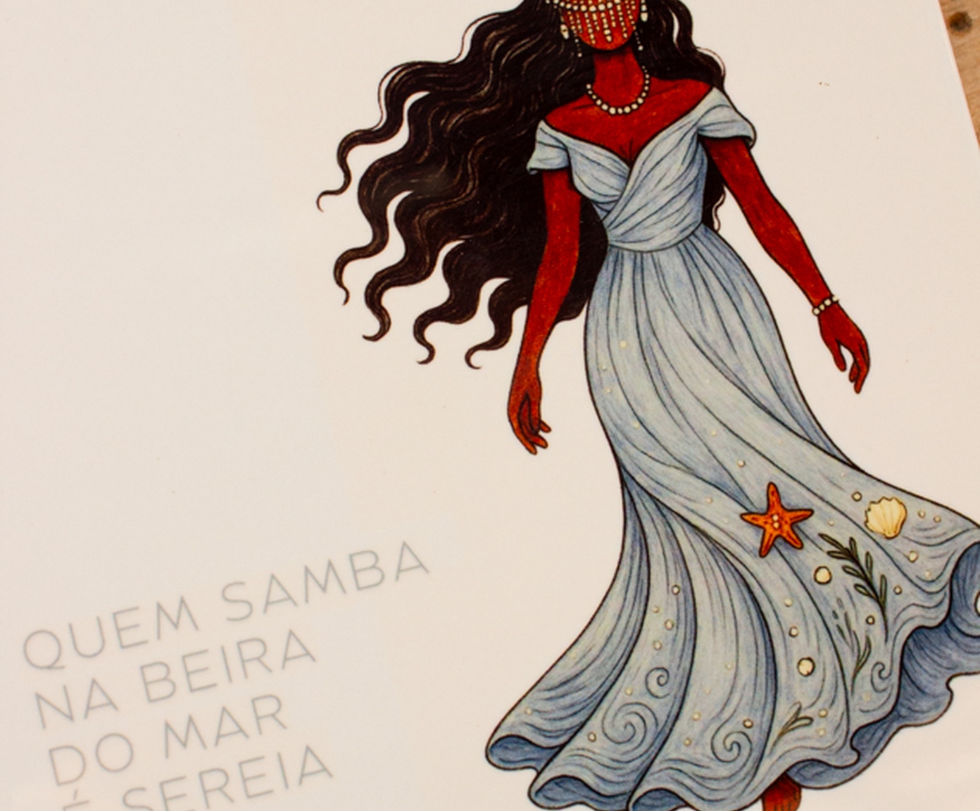 Azulejo Decorativo "Quem Samba na Beira Mar &eacute; Sereia" image number 2