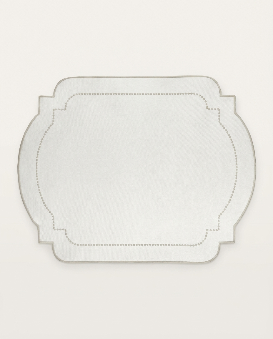 Lugar Americano em Nylon com Bordado Chilly III - Off White image number 0