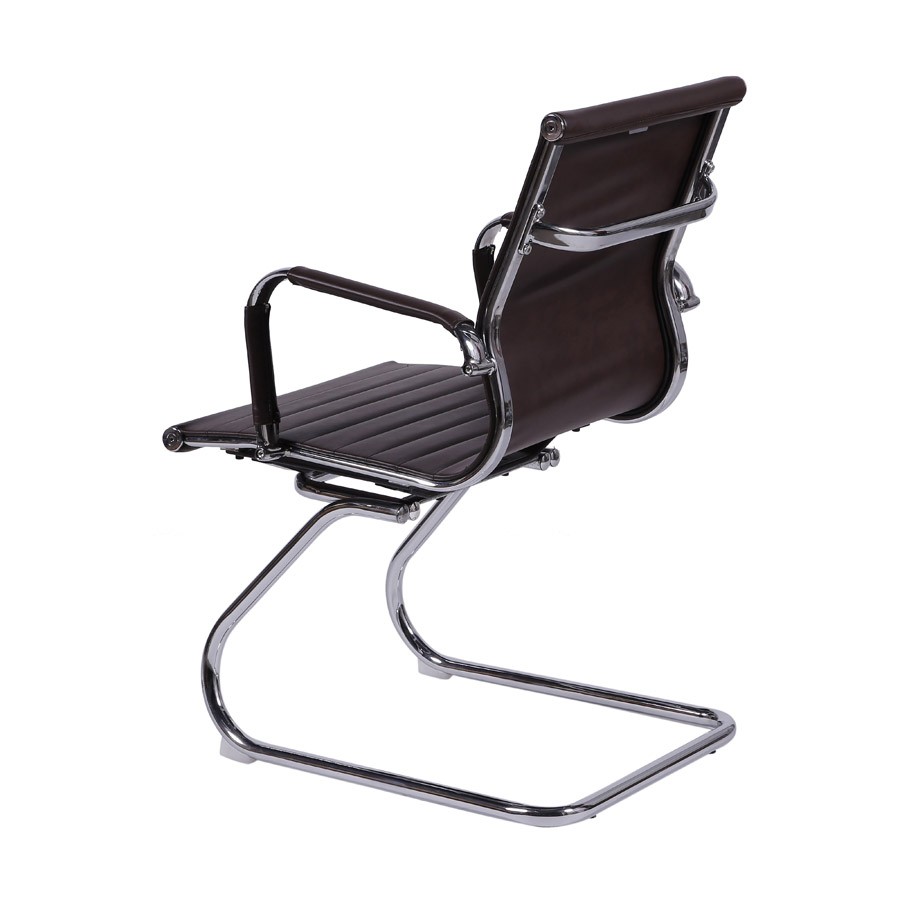 Cadeira Fixa Office Eames Esteirinha Marrom Escuro image number 2