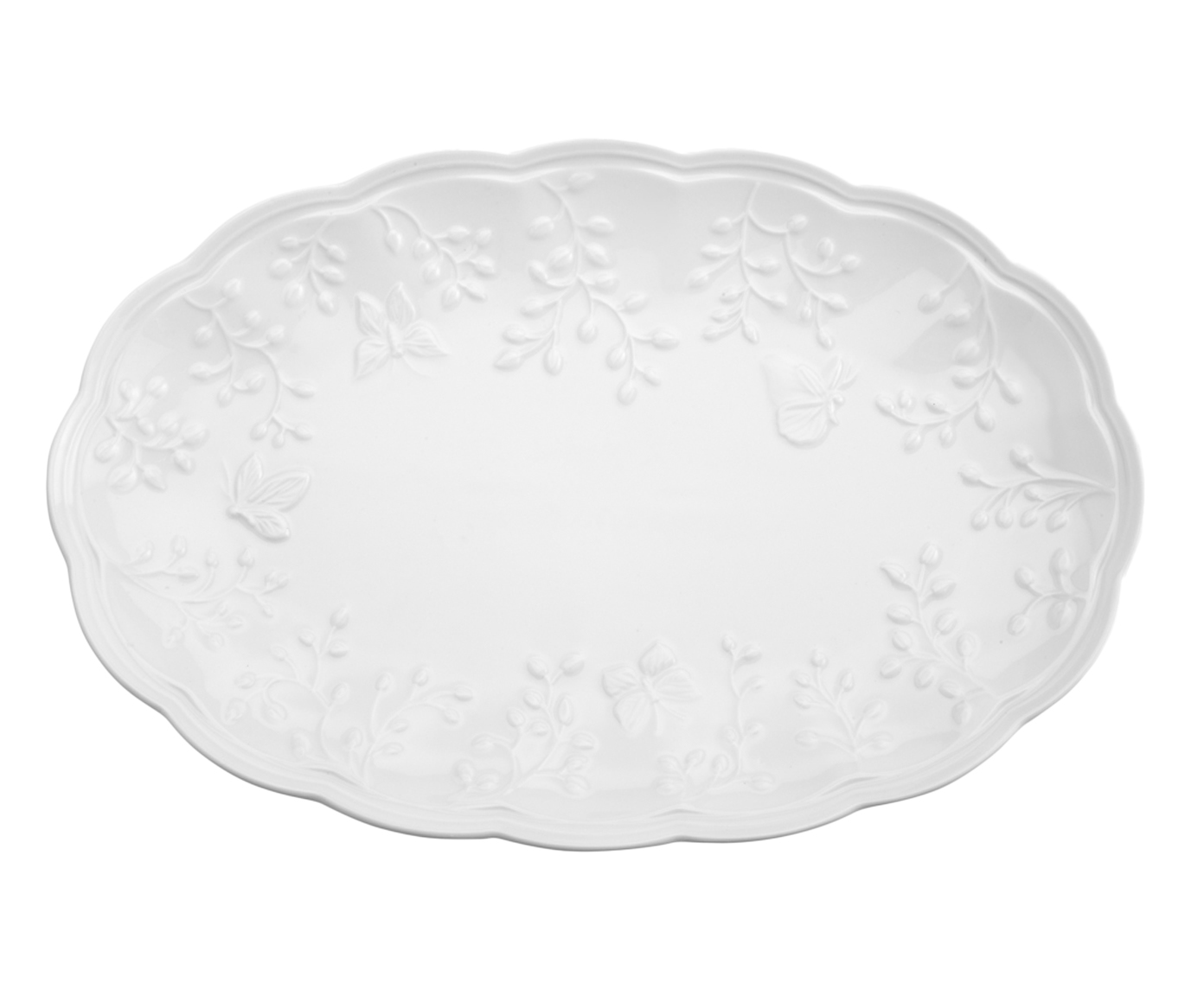 Travessa em Porcelana New Bone Butterfly Flower image number 0