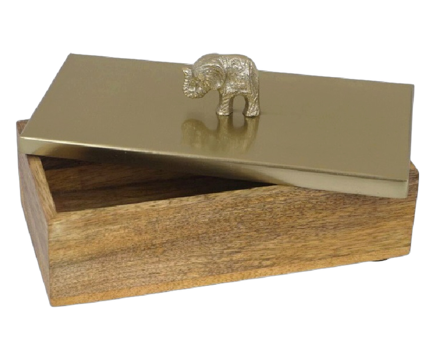 Porta-Objetos Decorativo Storis Dourado e Marrom image number 2