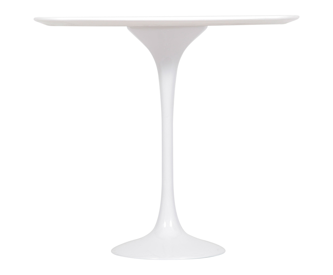 Mesa Saarinen Lateral Quartzo com Base Branca image number 1