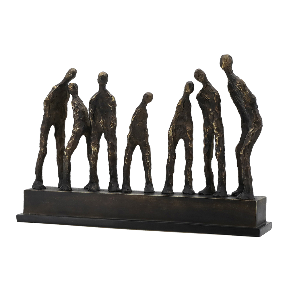 Escultura em Resina Homens Bronze - image 0