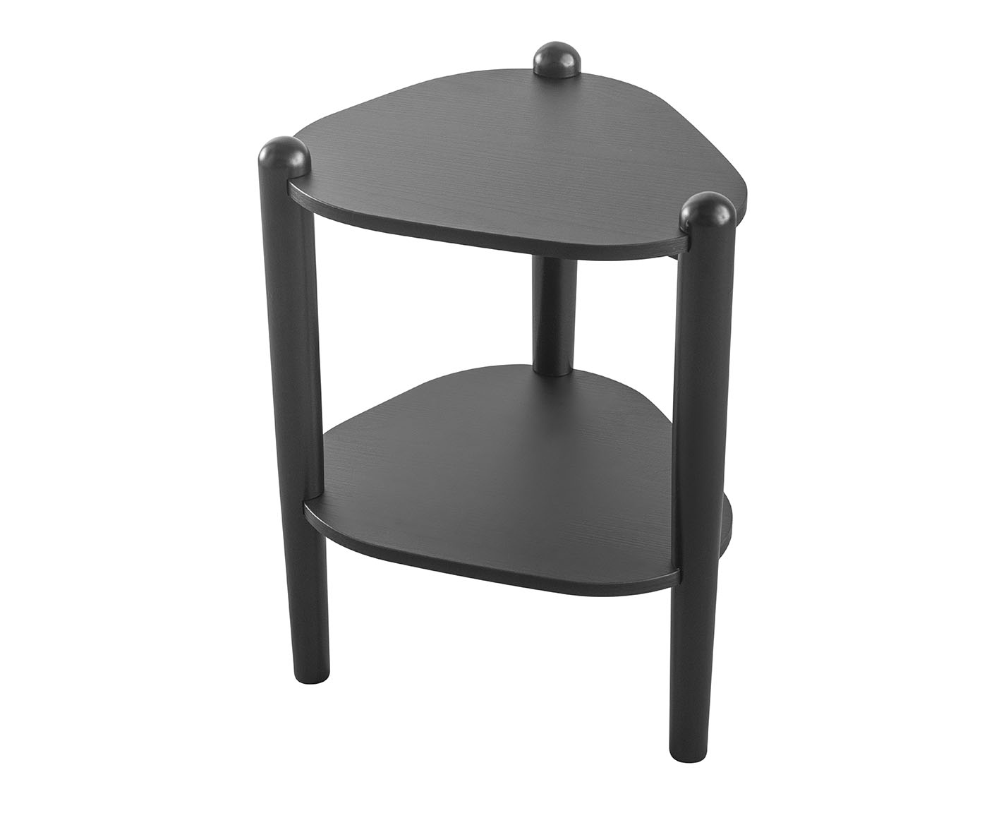 Mesa Lateral Com Prateleira Org&acirc;nica Nero e Preto image number 1
