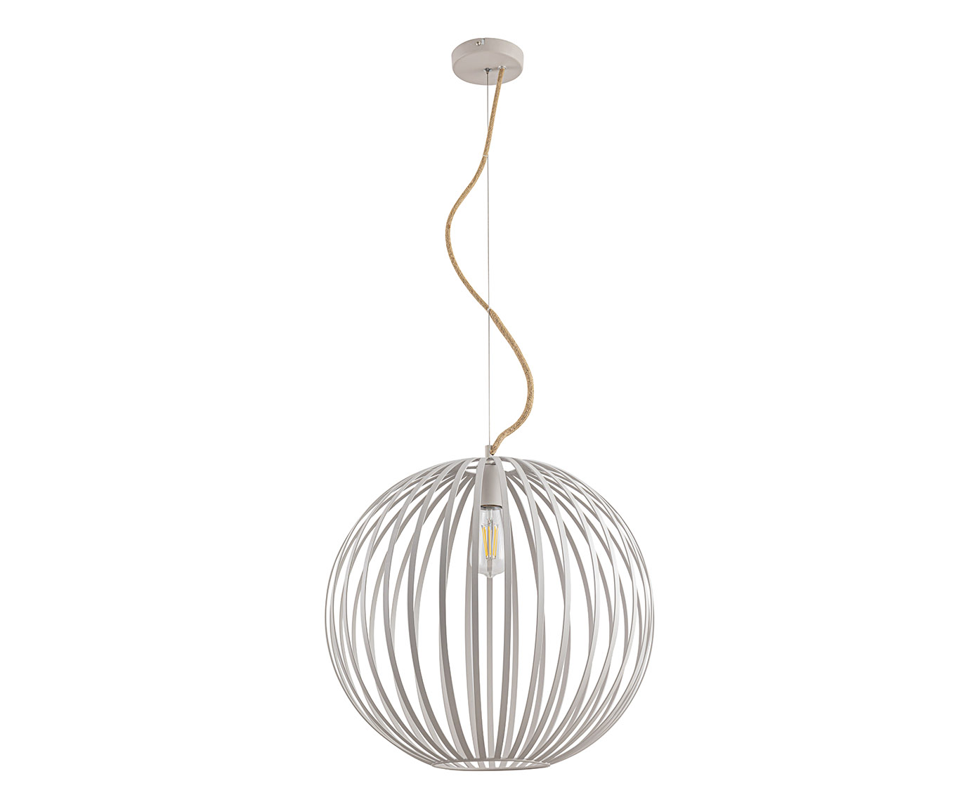 Pendente Globe Metal Areia Com Cabo Corda Bivolt image number 0
