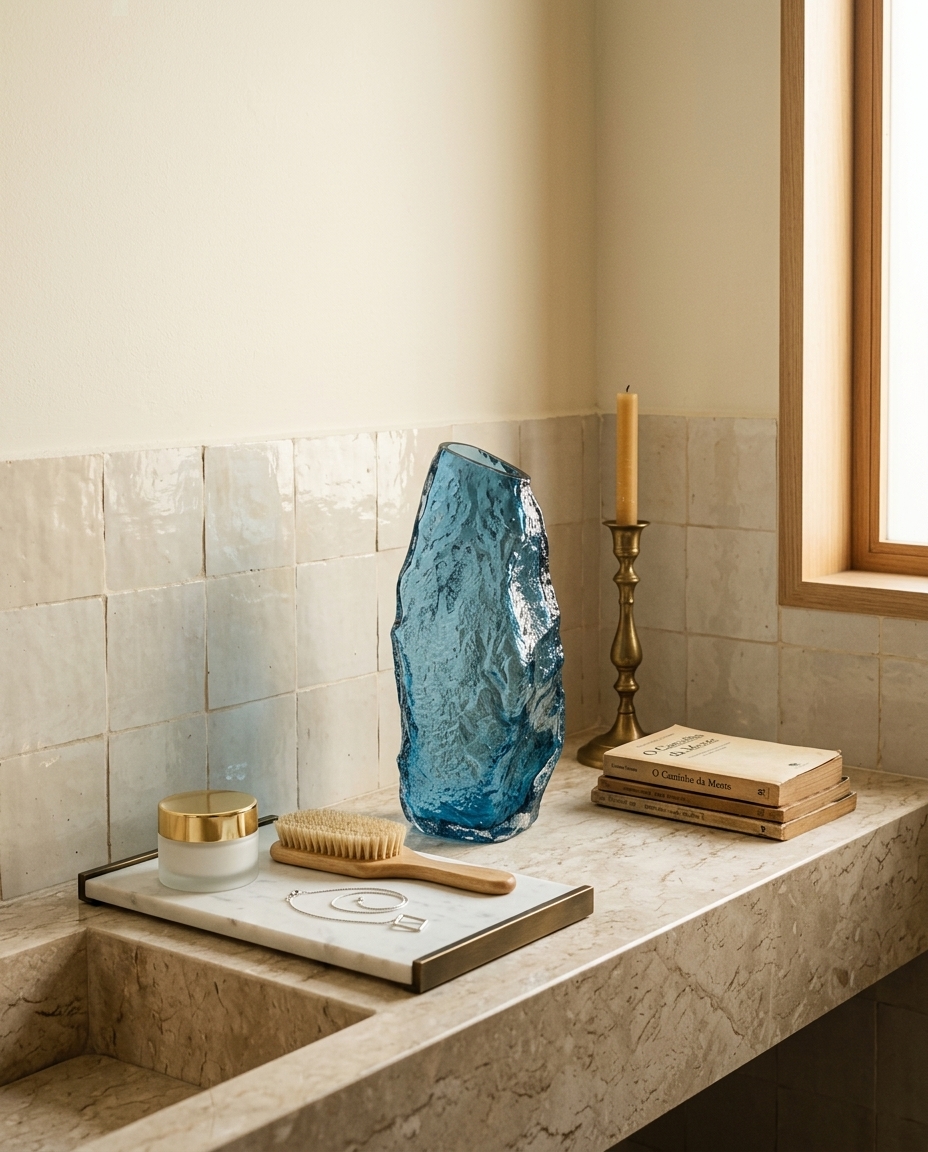 Vaso Murano Organic I Azul image number 4