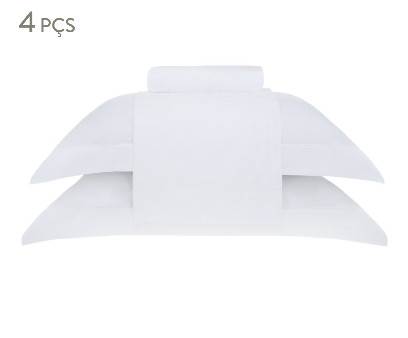 Jogo de Len&ccedil;ol Acetinado Bud Vision New Colors Branco 300 Fios image number 1