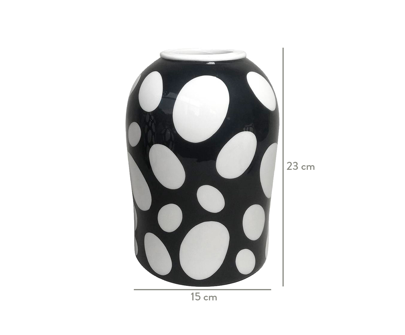 Vaso em Cer&acirc;mica In&ecirc;s II - Preto image number 2