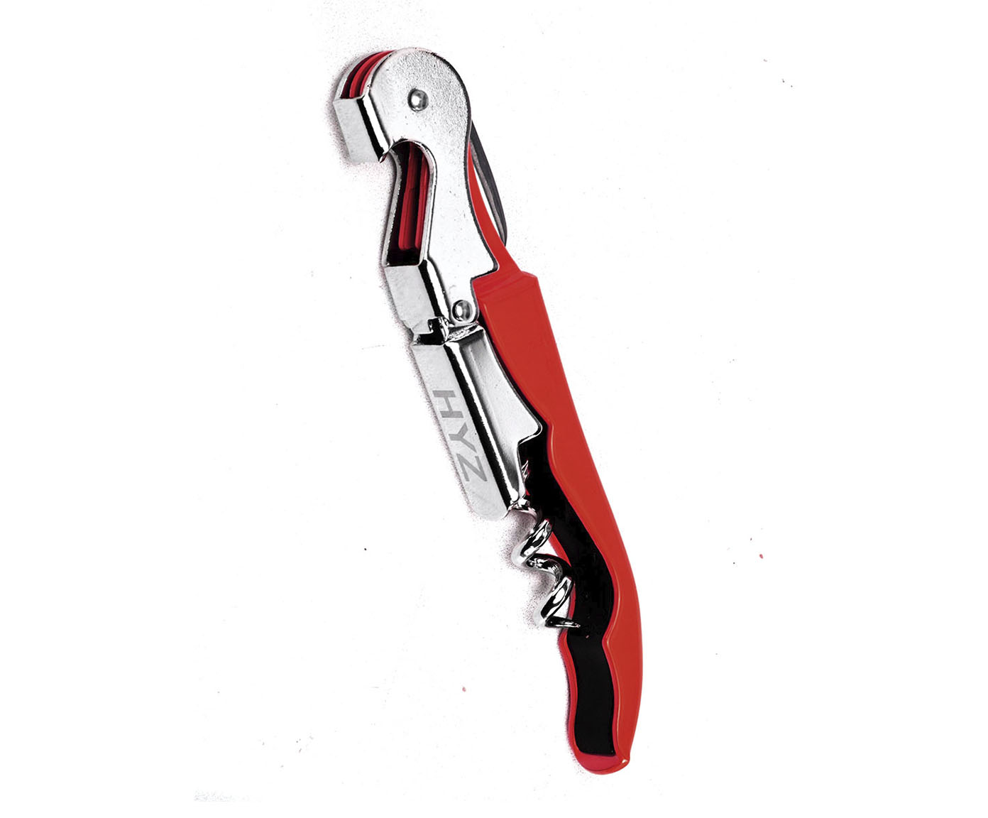 Saca Rolhas Tradicional em Inox Vermelho image number 1