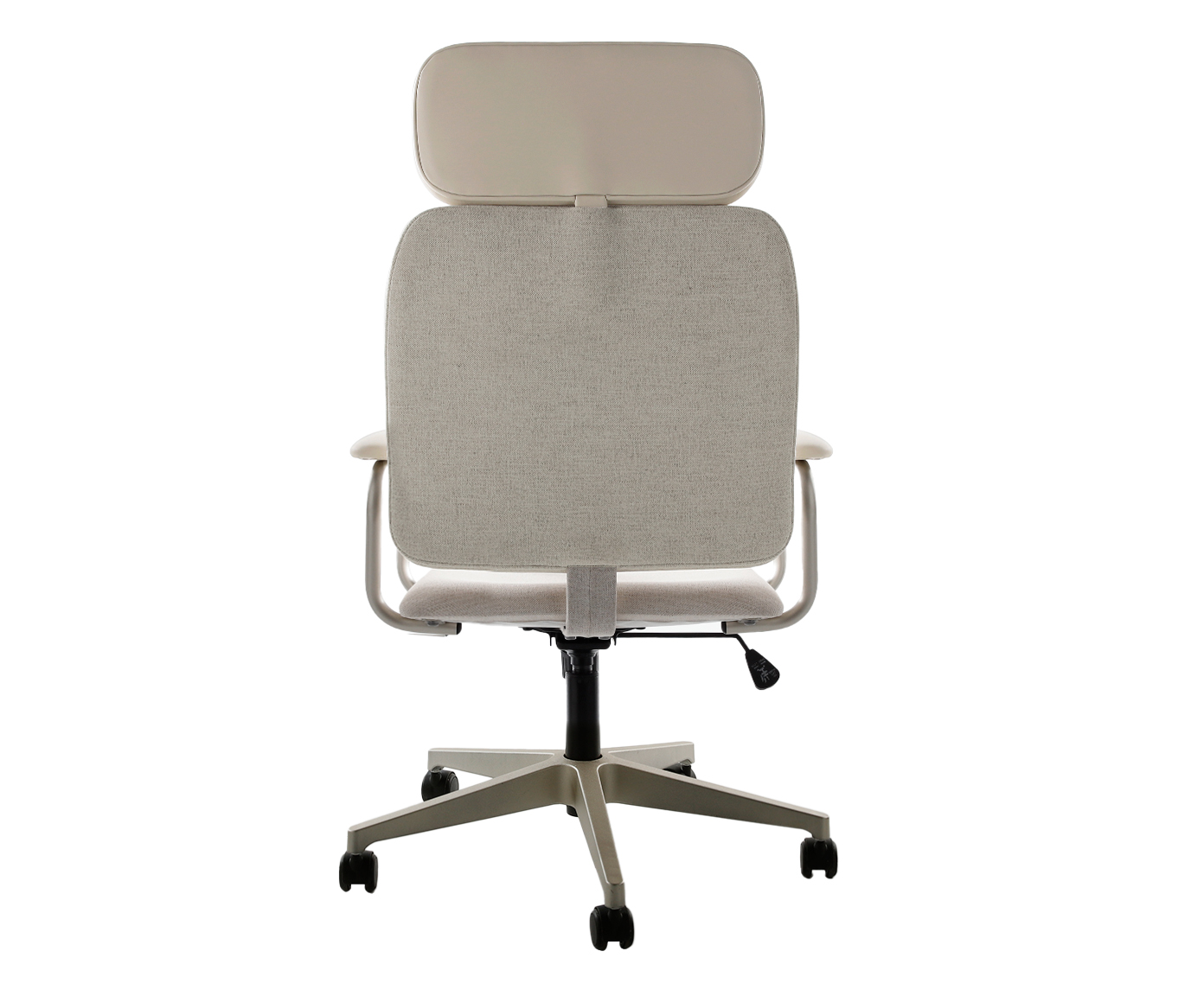 Cadeira Office Gran Chicago Bege com P&eacute;s Ouro Branco image number 4