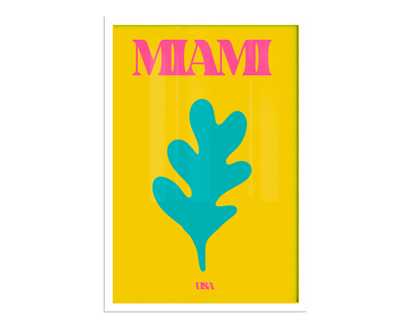 Quadro Miami com Moldura Branca - image 0