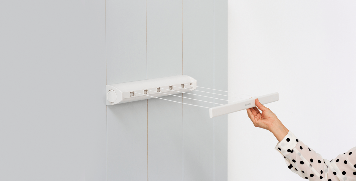 Varal Retratil de Parede Brabantia Branco image number 3