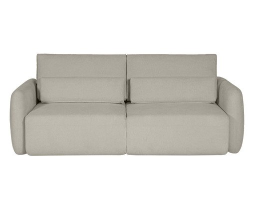 Sof&aacute; Retr&aacute;til Seno I em Boucle Aveludado Cinza image number 2