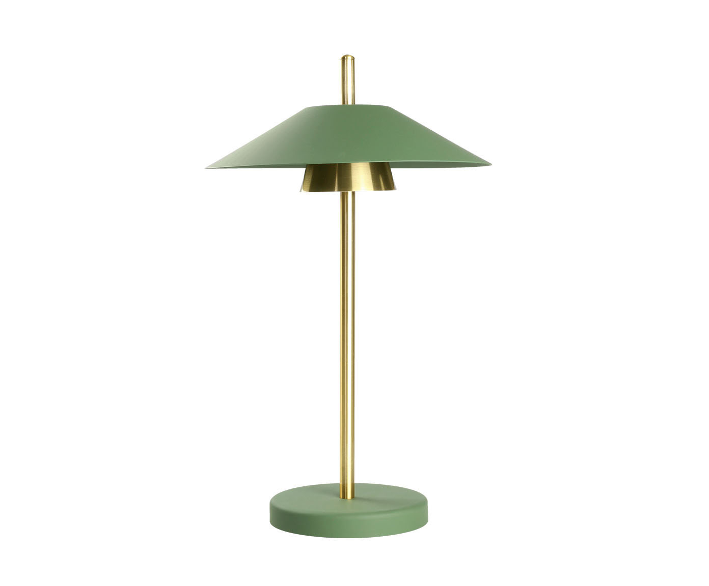 Lumin&aacute;ria de Mesa Llio Bivolt - Verde e Dourado Escovado - image 1