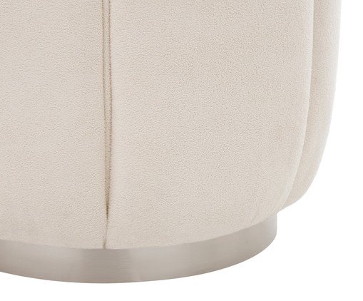 Puff Luna com Base Prateada em Boucle Natural image number 3