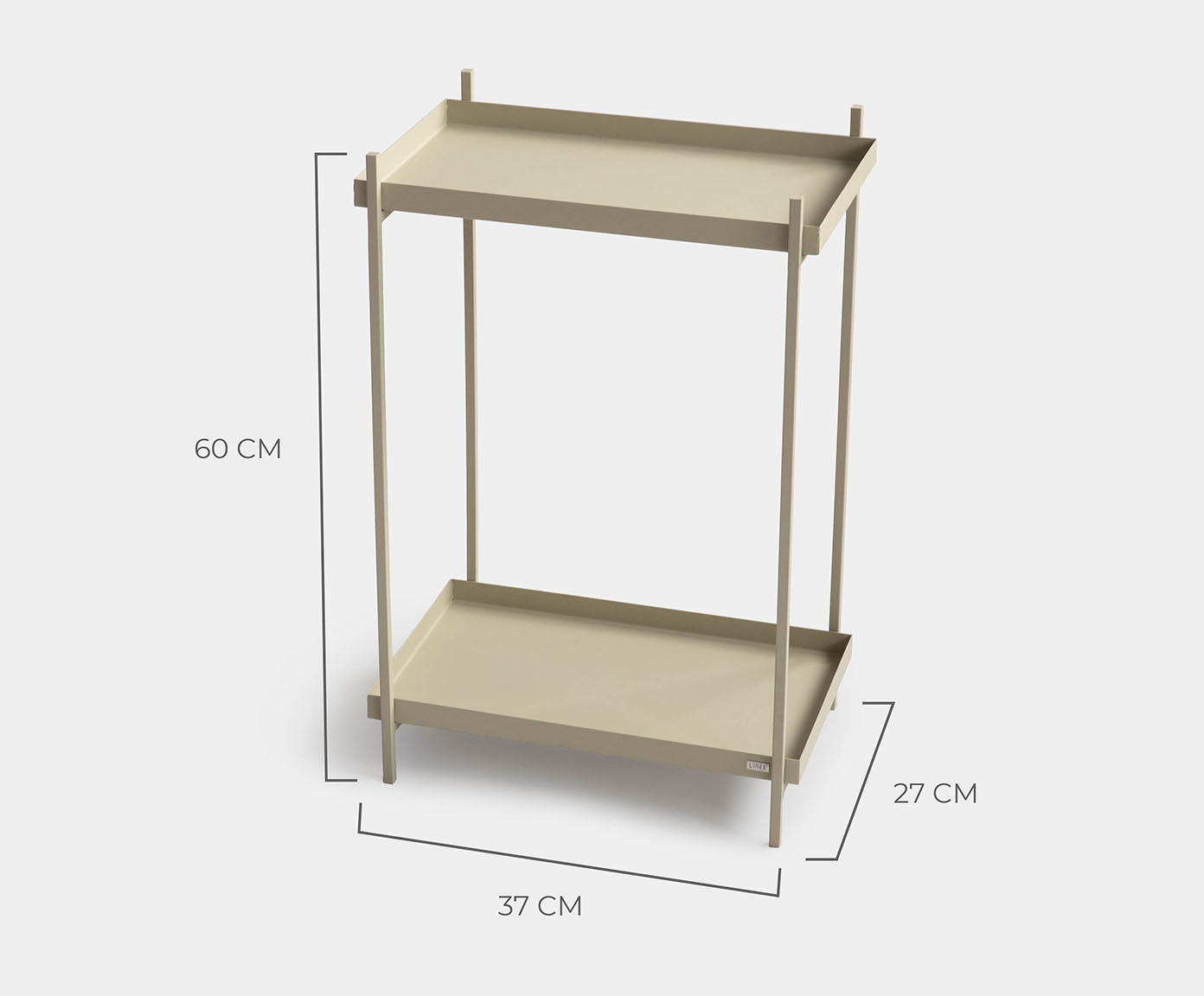 Mesa de Cabeceira Slim Wire Taupe image number 2