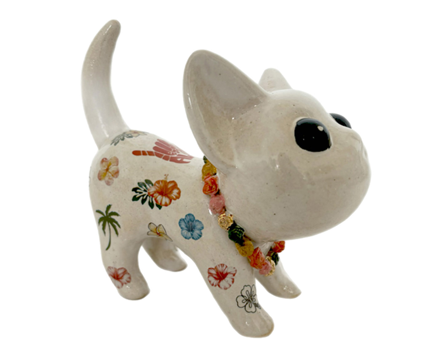 Adorno Gato Inked Miau Aloha Bege image number 0