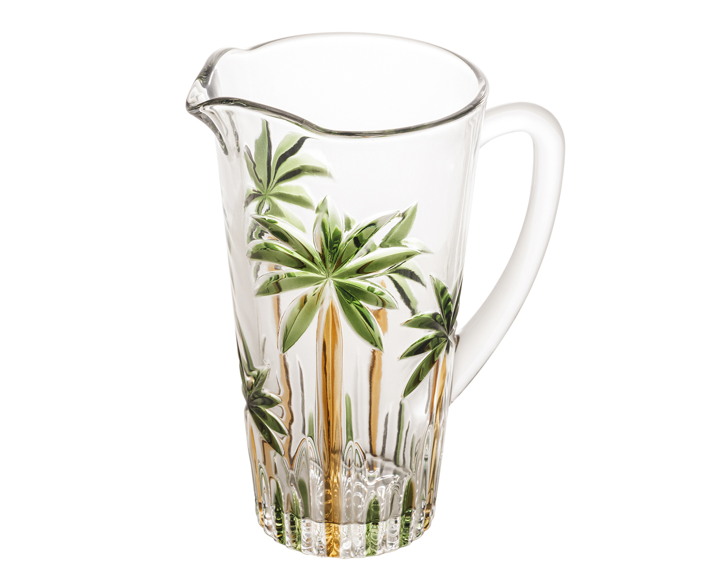 Jarra de Cristal Ecol&oacute;gico Palm Tree Handpaint image number 1